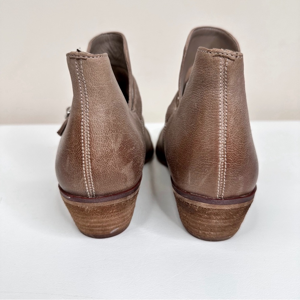 Sam Edelman Palmer Leather Cut-Out Ankle Boots Tan SZ 7.5 - Picture 9 of 15